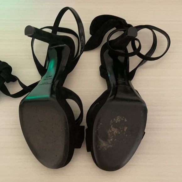 Saint Laurent Paris Platform Ankle Tie Heels - Picture 5 of 8